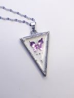 Soft frost, triangle - Necklace