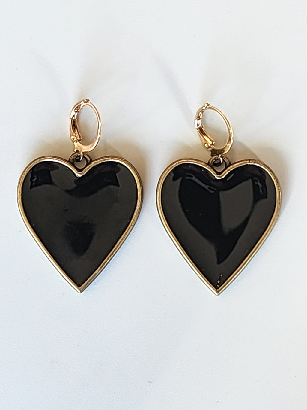 Black Heart Earrings