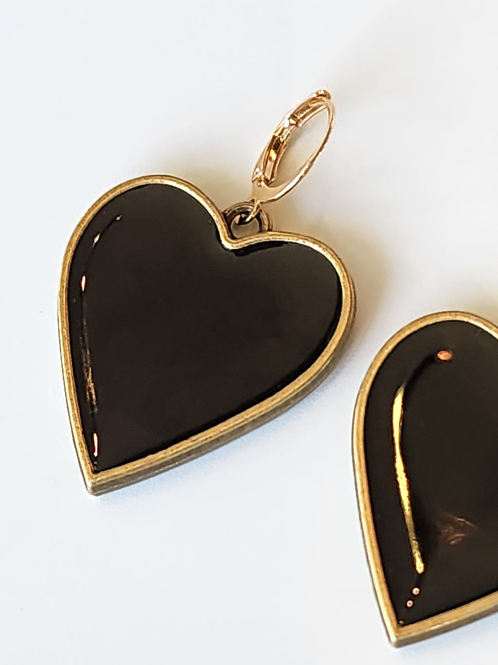 Black Heart Earrings