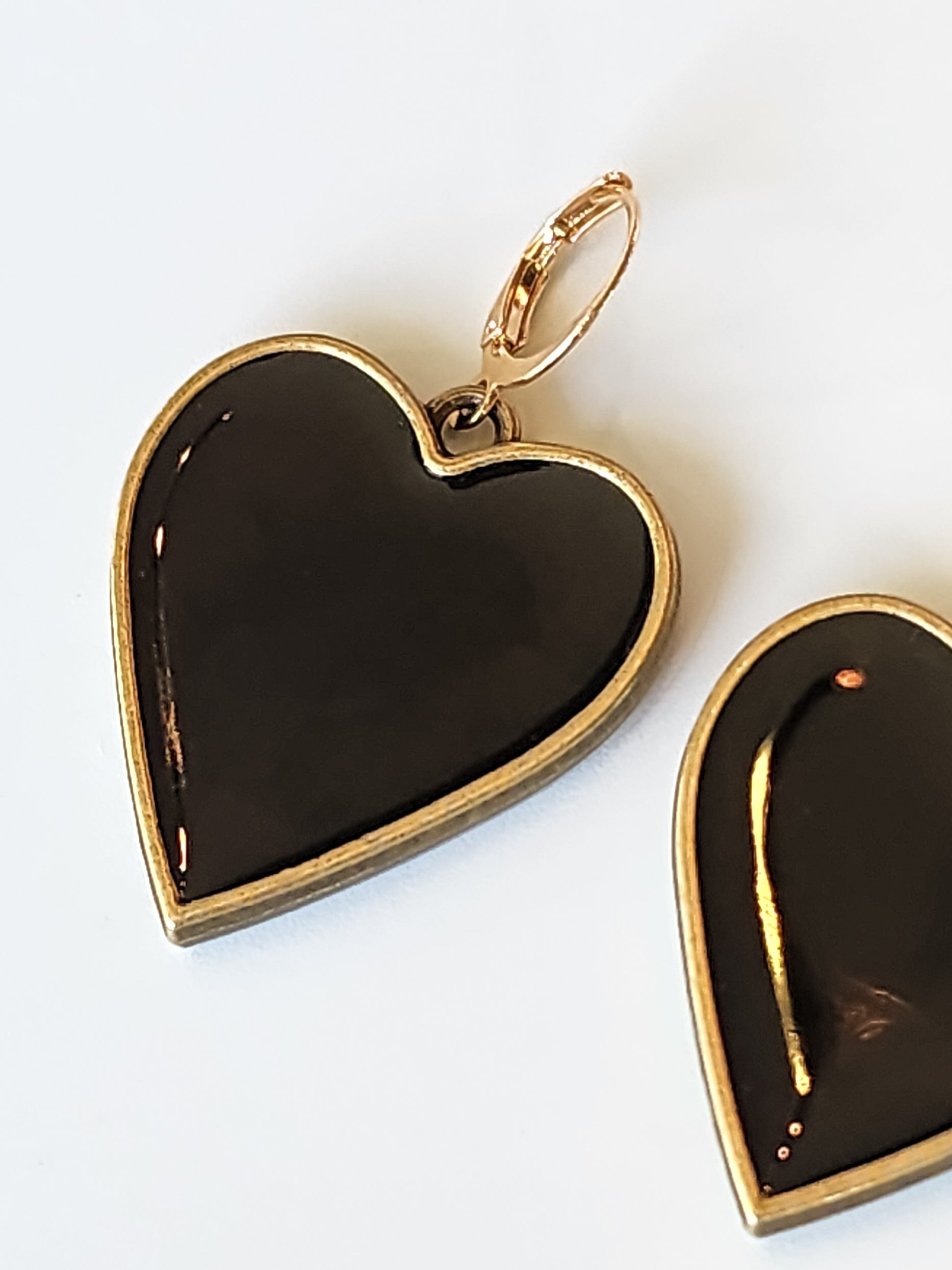 Black Heart Earrings