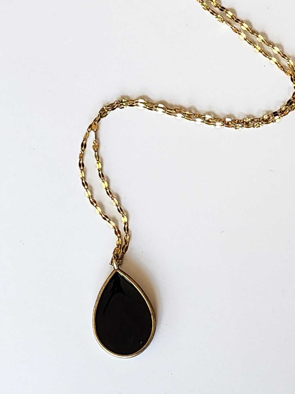 Black Tear Necklace