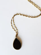 Black Tear Necklace