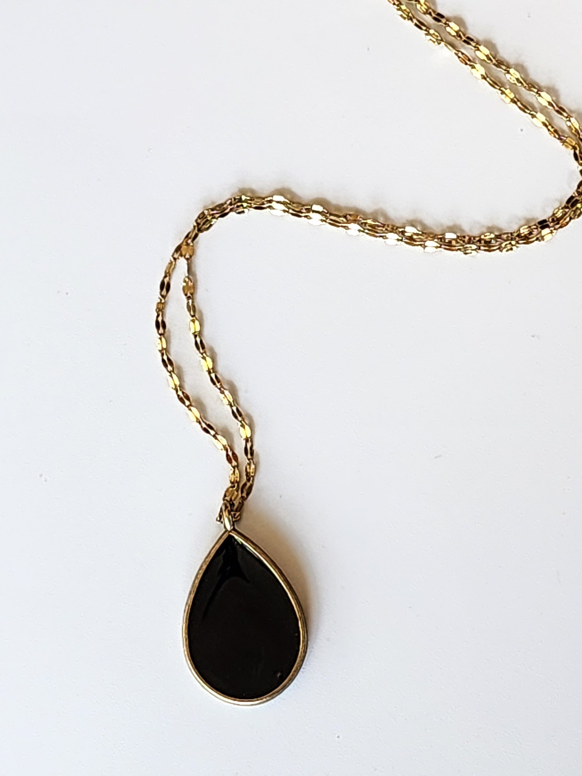 Black Tear Necklace